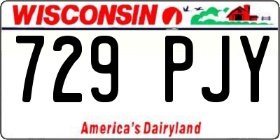 WI license plate 729PJY