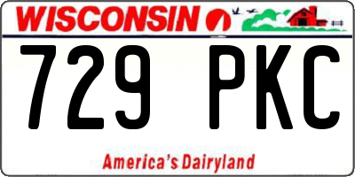 WI license plate 729PKC