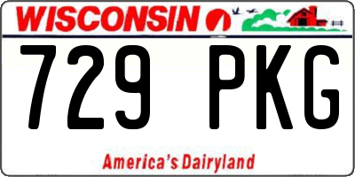 WI license plate 729PKG