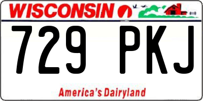 WI license plate 729PKJ