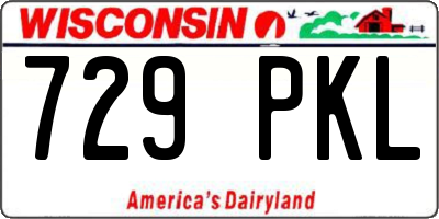 WI license plate 729PKL