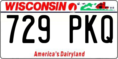 WI license plate 729PKQ