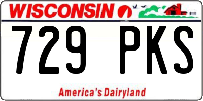 WI license plate 729PKS