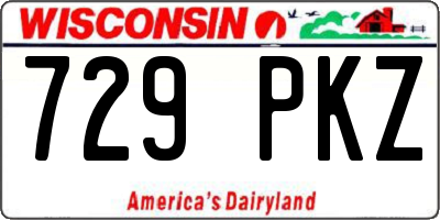 WI license plate 729PKZ