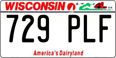 WI license plate 729PLF