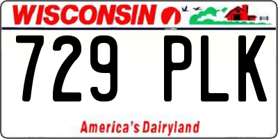 WI license plate 729PLK