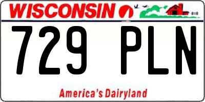 WI license plate 729PLN