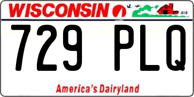 WI license plate 729PLQ