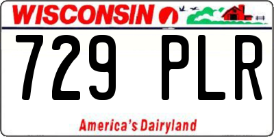 WI license plate 729PLR