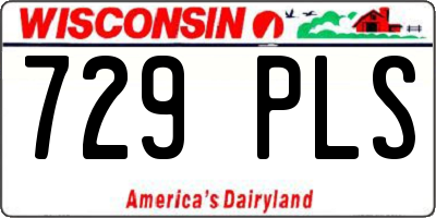 WI license plate 729PLS