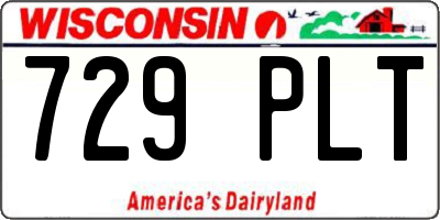 WI license plate 729PLT