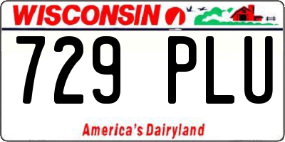 WI license plate 729PLU