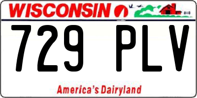 WI license plate 729PLV