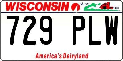 WI license plate 729PLW
