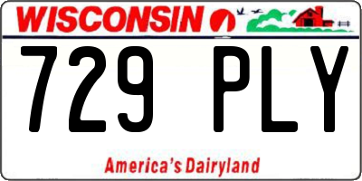 WI license plate 729PLY