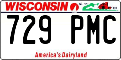 WI license plate 729PMC