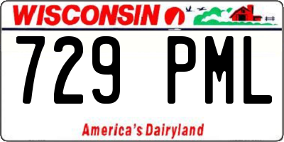 WI license plate 729PML