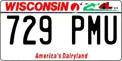 WI license plate 729PMU