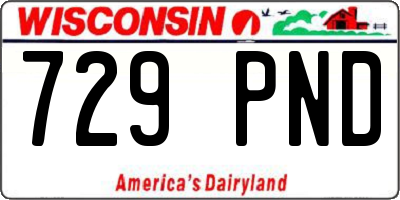 WI license plate 729PND