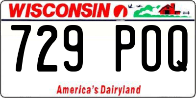 WI license plate 729POQ