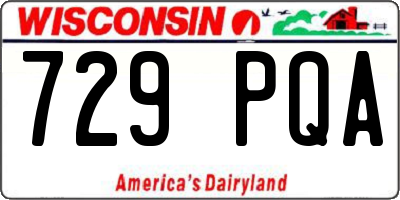 WI license plate 729PQA