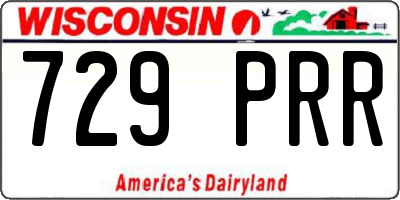 WI license plate 729PRR