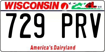 WI license plate 729PRV