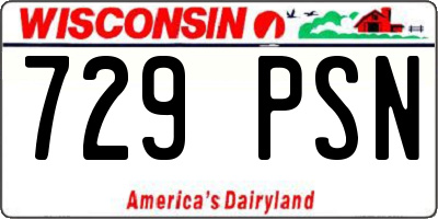 WI license plate 729PSN
