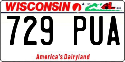WI license plate 729PUA