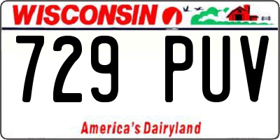 WI license plate 729PUV