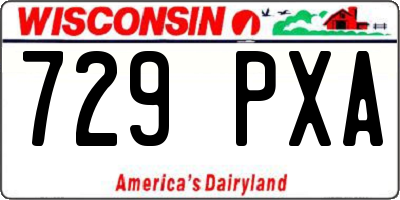 WI license plate 729PXA