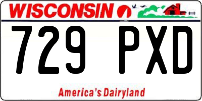 WI license plate 729PXD