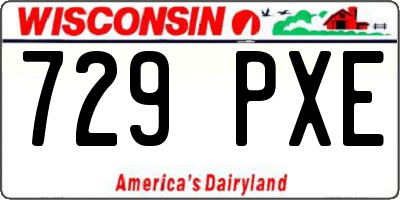 WI license plate 729PXE