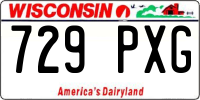 WI license plate 729PXG