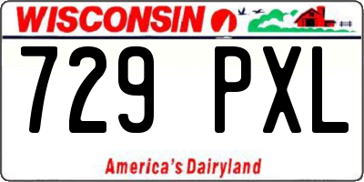 WI license plate 729PXL