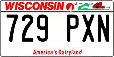 WI license plate 729PXN