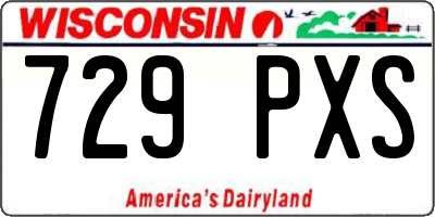WI license plate 729PXS