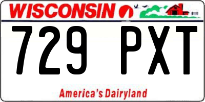 WI license plate 729PXT