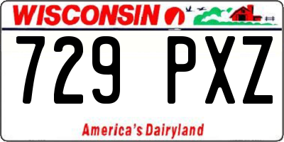 WI license plate 729PXZ