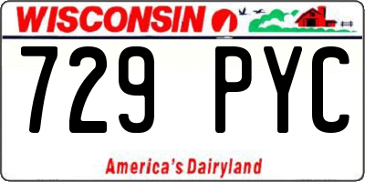 WI license plate 729PYC