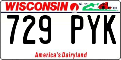 WI license plate 729PYK