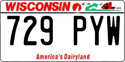 WI license plate 729PYW