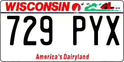 WI license plate 729PYX
