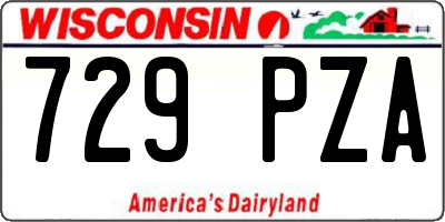 WI license plate 729PZA