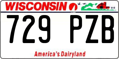 WI license plate 729PZB