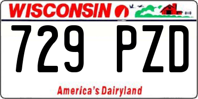 WI license plate 729PZD