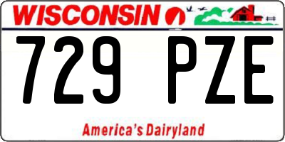 WI license plate 729PZE