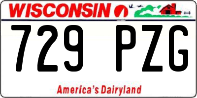 WI license plate 729PZG