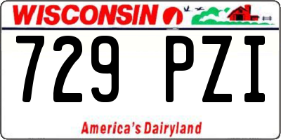 WI license plate 729PZI