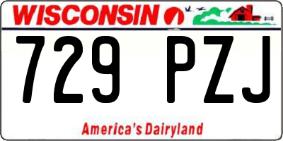 WI license plate 729PZJ
